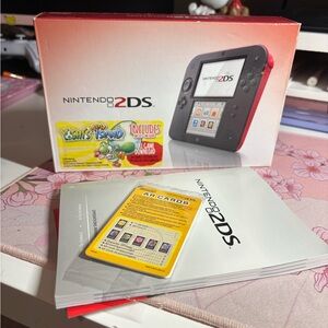 (Box only) Nintendo’s 2DS Crimson Red Handheld BOX Packaging Yoshi’s Island Ed